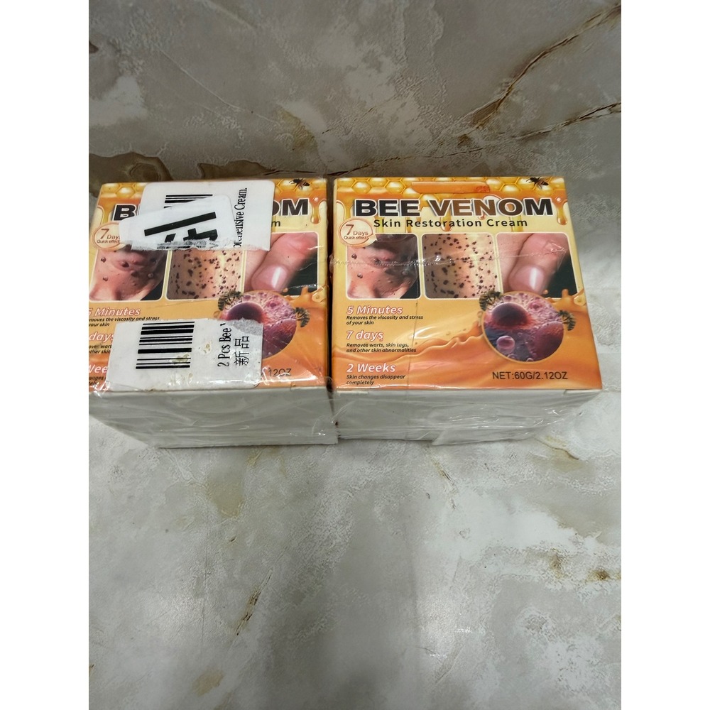 2 Pack Bee Venom Skin Restoration Cream 60g Skin Tag Wart Mole Remover Treatment